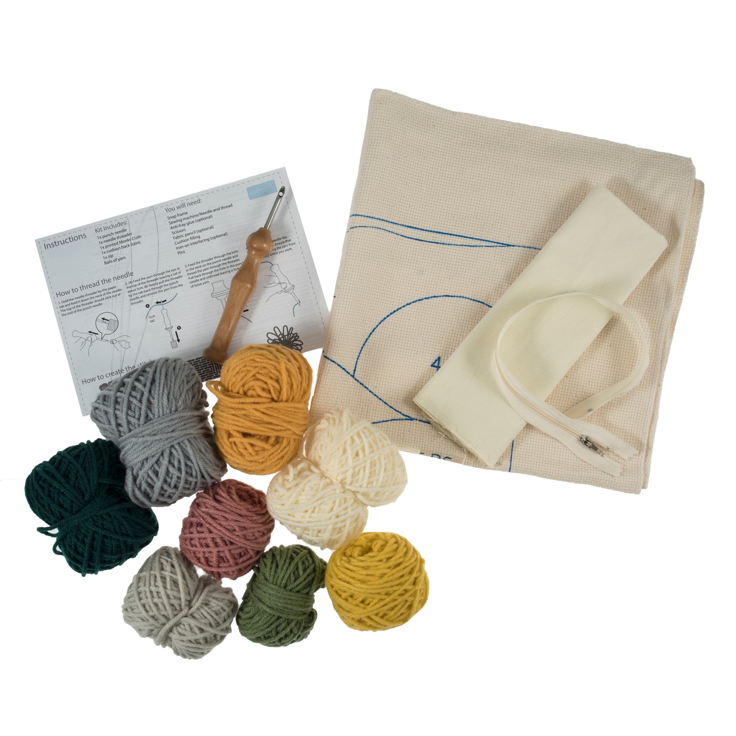 Punch Needle Kit Cushion Sunset