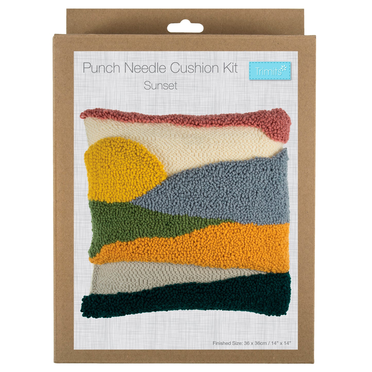 Punch Needle Kit Cushion Sunset