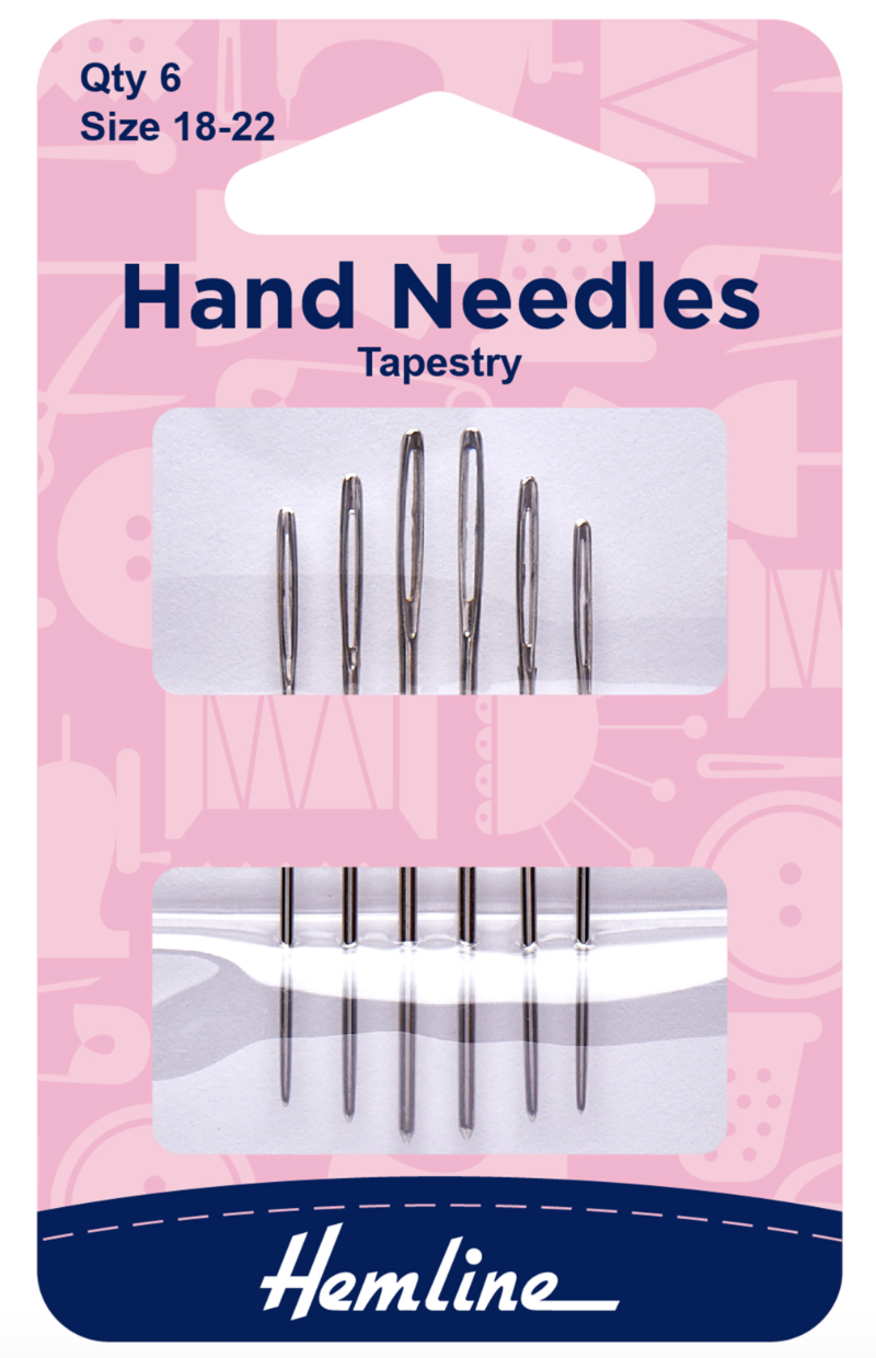 Hemline Hand Sewing Needles -Tapestry Size 18-22