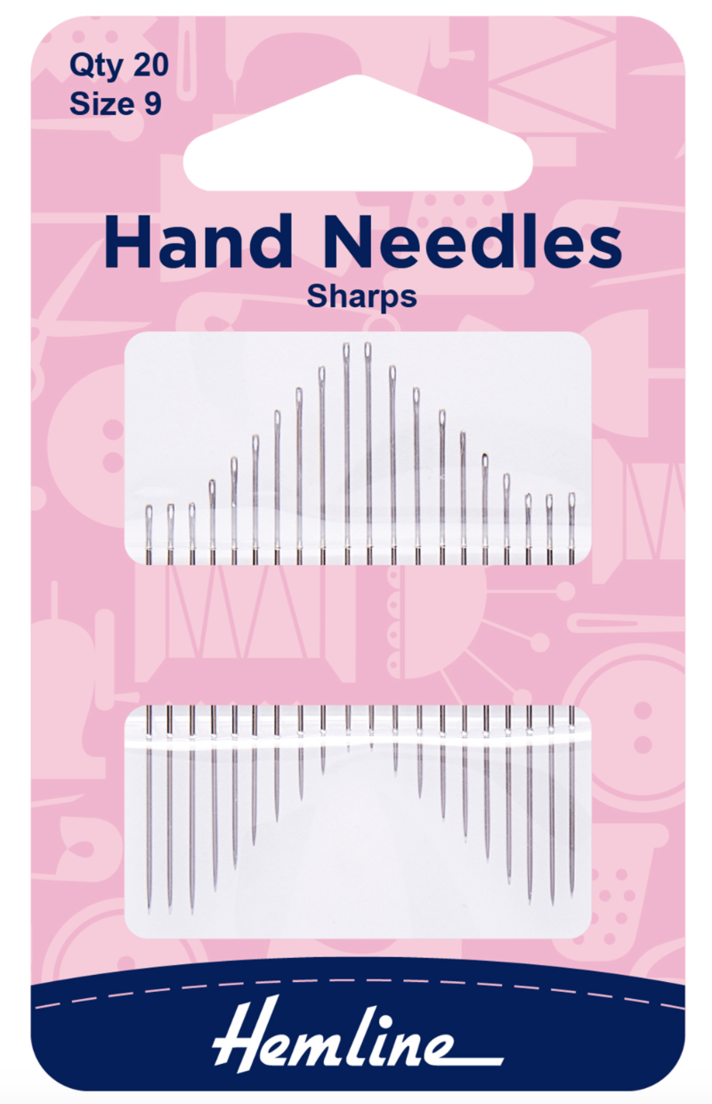 Hemline Hand Sewing Needles -Straw/Milliner Size 3-9