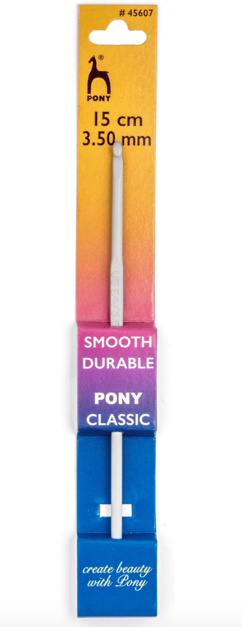 Pony 15cm Crochet Hook Aluminium - 3.50mm