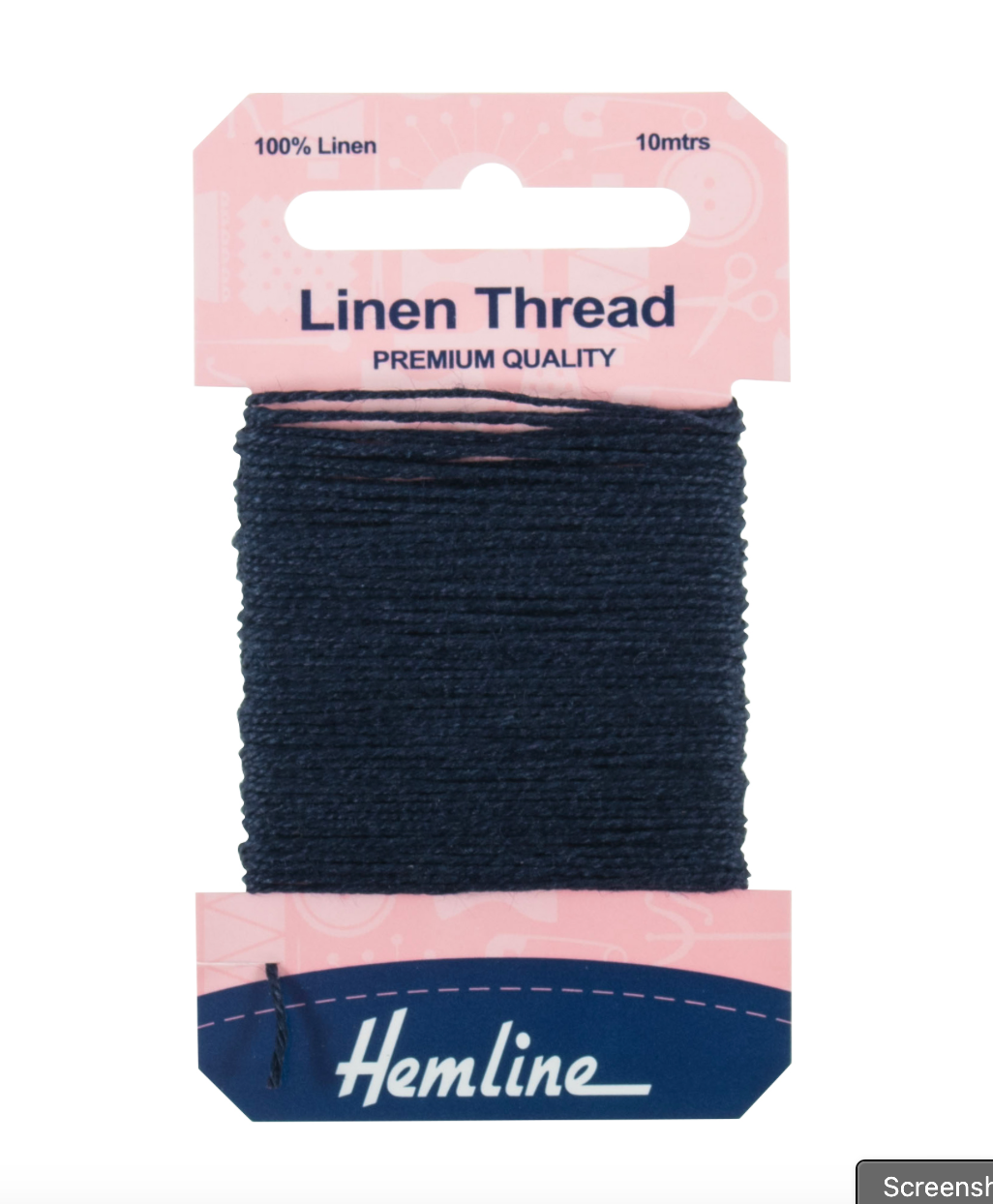 Hemline Linen Thread - Navy