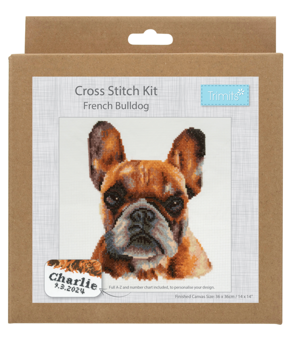 Counted Cross Stitch Kit - Large - French Bulldog