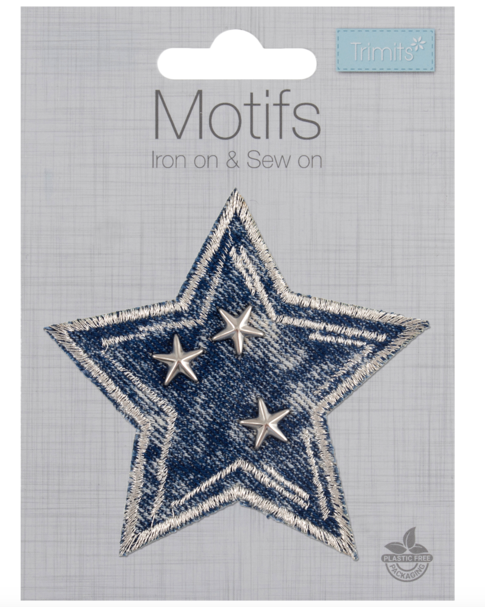 Studded Denim Star Motif