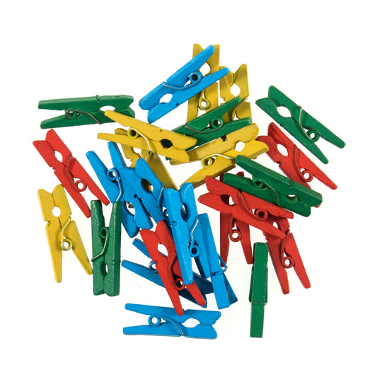 Wooden Coloured Pegs