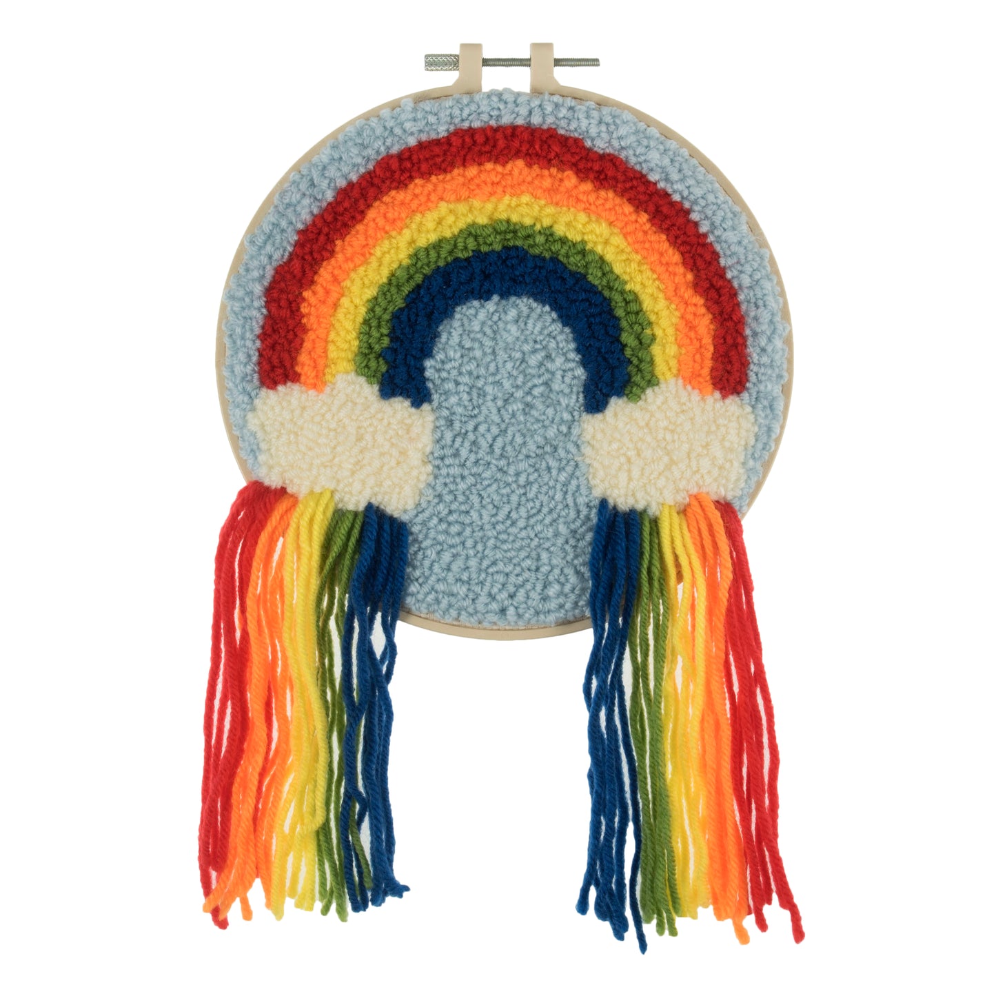 Punch Needle Kit: Yarn and Hoop: Rainbow