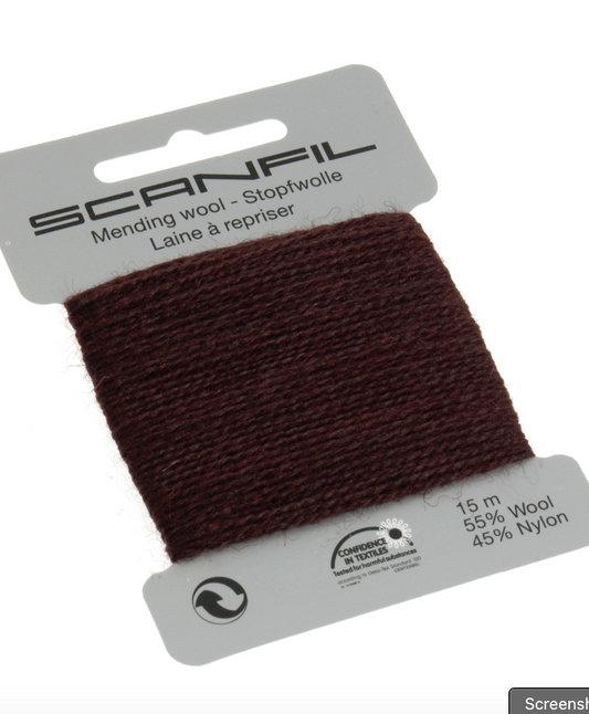 Scanfil Mending Wool 15m Chocolate -081
