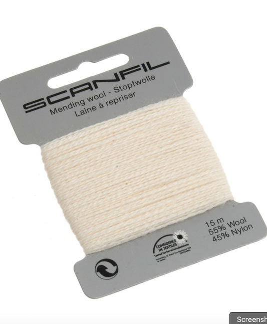 Scanfil Mending Wool 15m -Bridal White 001