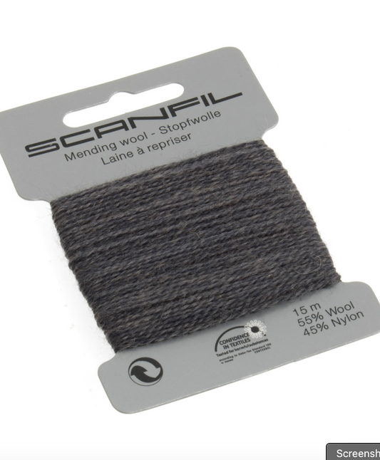 Scanfil Mending Wool 15m -Charcoal 069