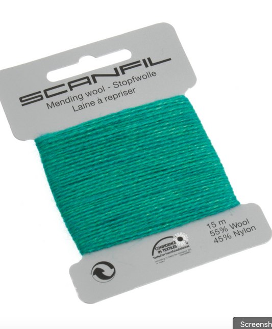 Scanfil Mending Wool 15m -Emerald 100