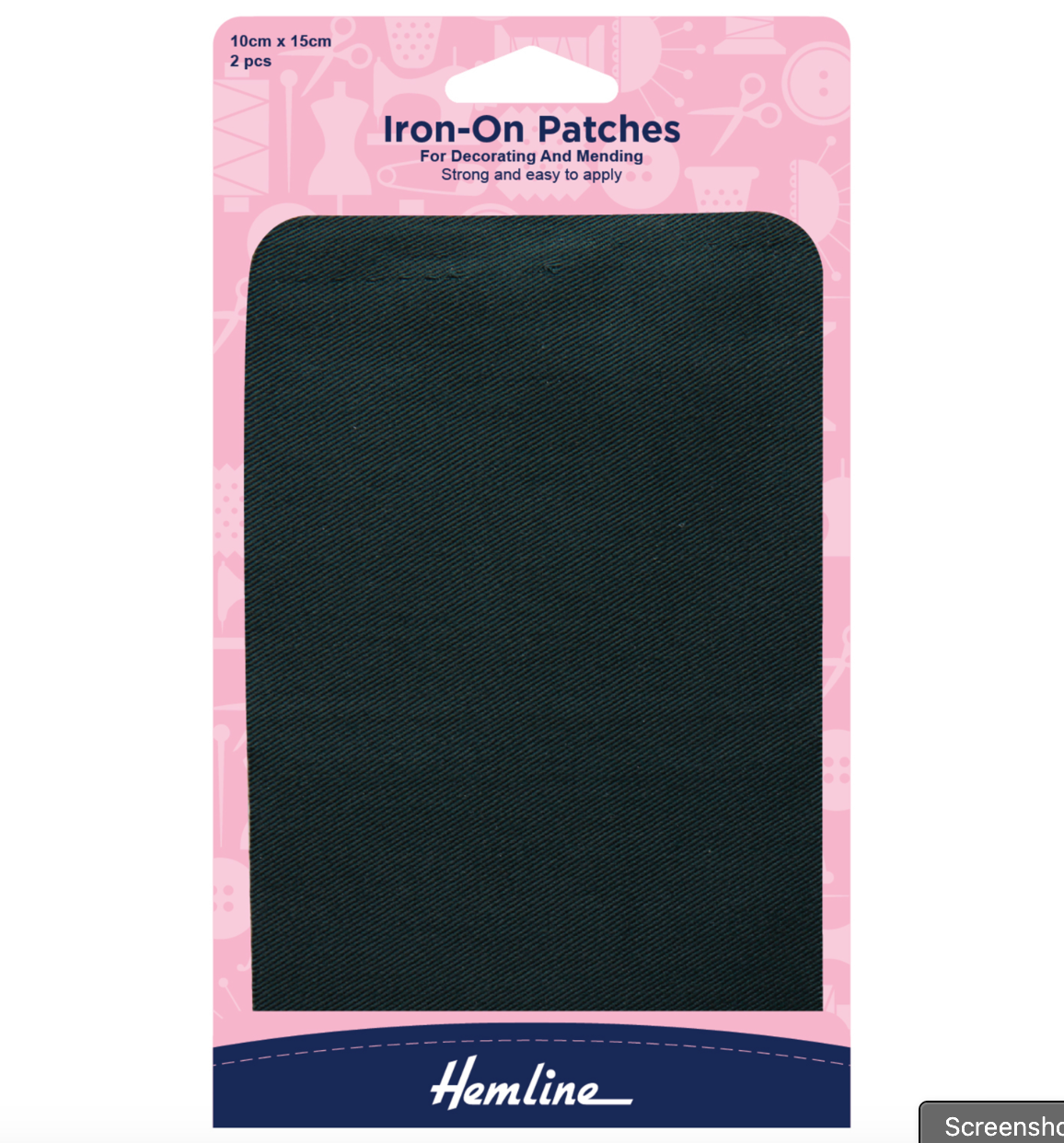 Hemline Cotton Twill Patches - Bottle