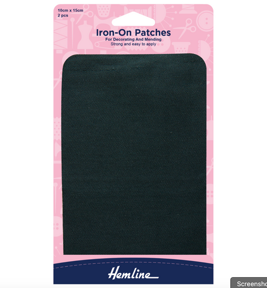 Hemline Cotton Twill Patches - Bottle