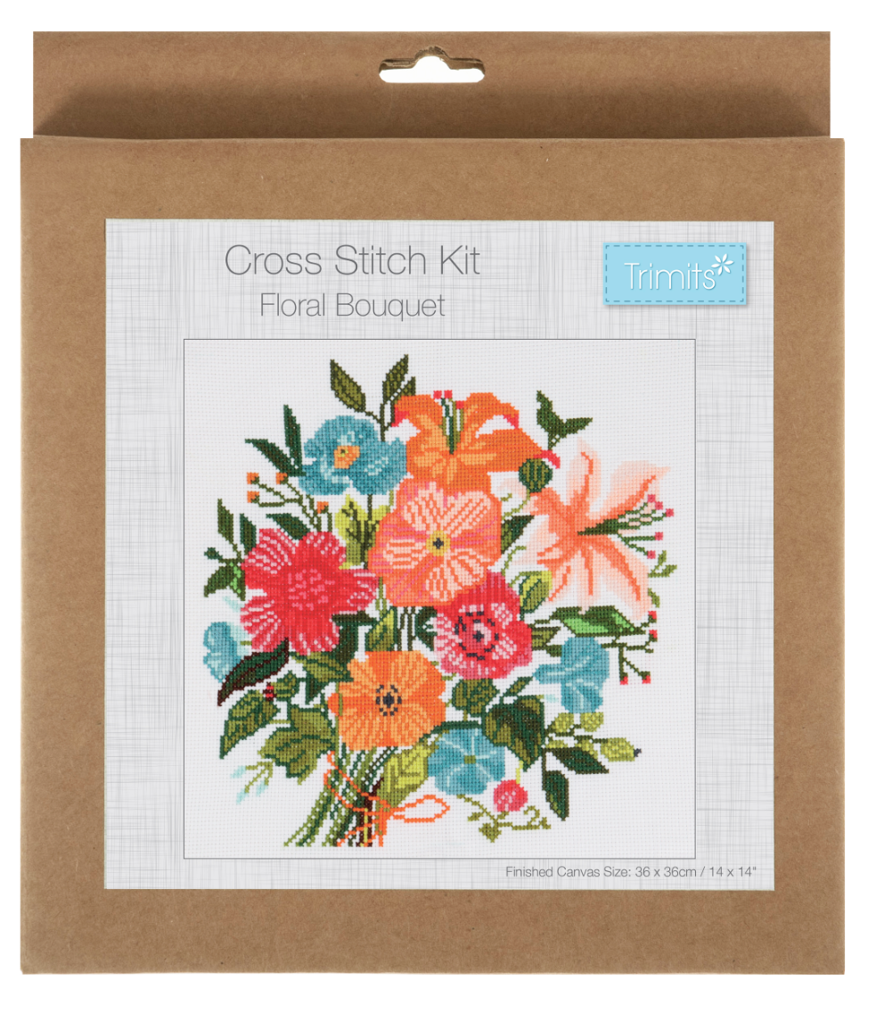 Counted Cross Stitch Kit Large -  Floral Bouquet