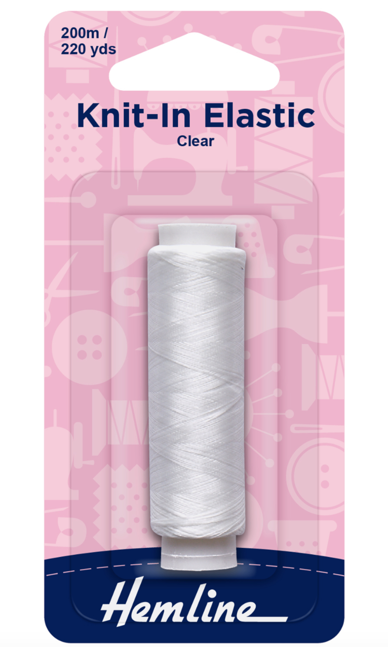Hemline Knit-In Elastic - Clear
