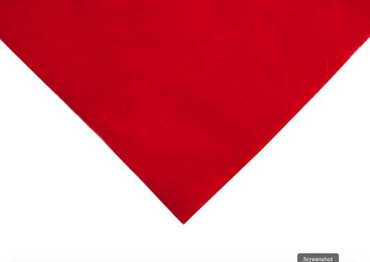 Felt square - Oriental Red