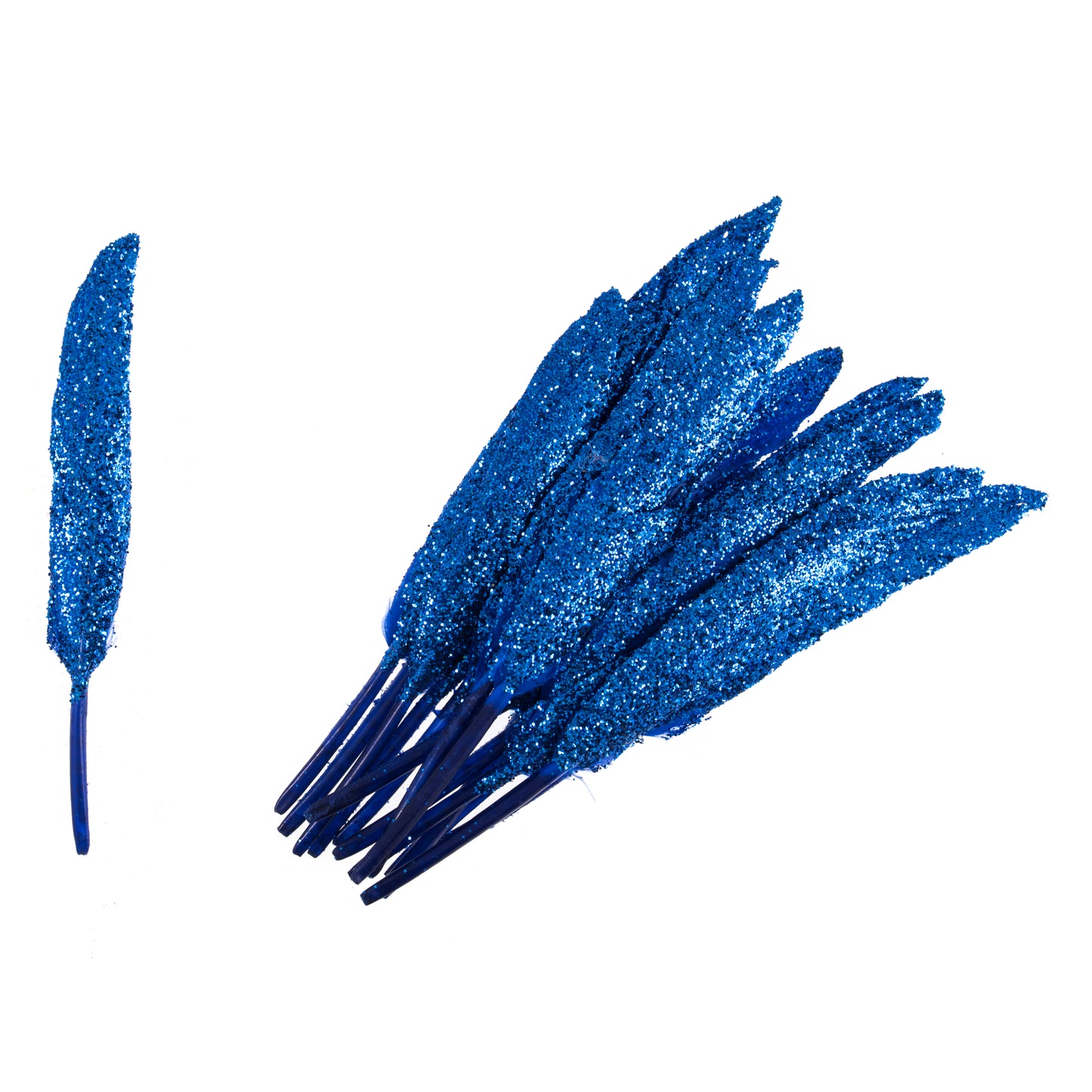 Duck Feathers With Glitter - Royal Blue