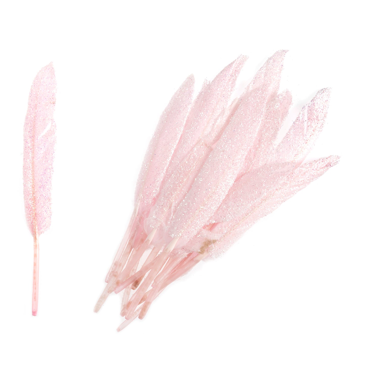 Duck Feathers With Glitter - Pink